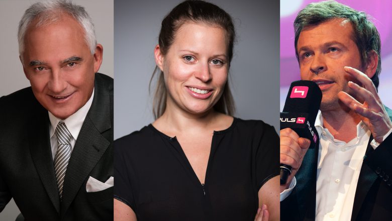 Rudi Semrad, Katharina Klausberger und Markus Breitenecker als Jury. © ProSiebenSat.1 Puls 4