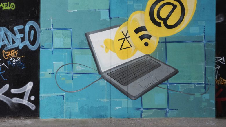 Graffiti im Auftrag der EU-Kommission soll Wichtigkeit eines einheitlichen digitalen Binnenmarktes unterstreichen. © European Union