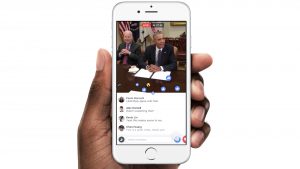Obama im Live-Stream, Nutzer schicken Likes. ©Facebook