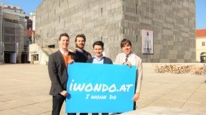Vincent Scheifinger, Bertrand Kaufmann, Branko Markovic und Florian Bösenkopf sind vor wenigen Monaten mit Iwondo.at Online gegangen und haben jetzt an einen polnischen Investor verkauft. © Iwondo