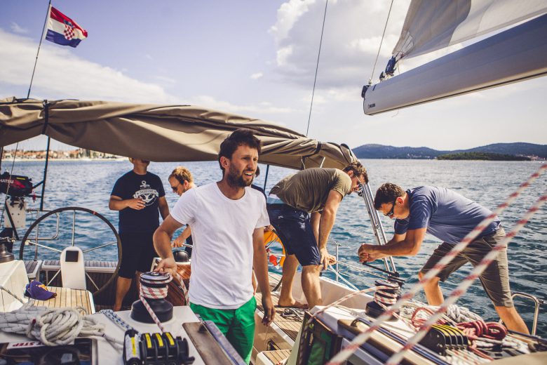 Das Codeship-Team beim Analog-Segeln. © M. Plassnig