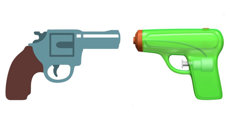 Apple ersetzt das Revolver-Symbol durch eine Spritzpistole. © Apple
