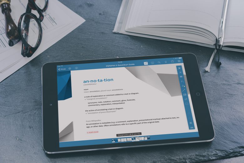 Der PDF-Viewer am Tablet-Computer. © PSPDFKit