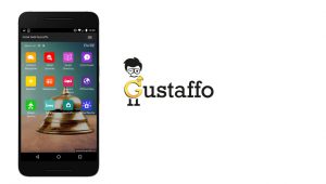 Smartphone mit Web-App Gustaffo