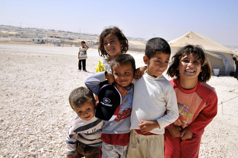 Das Zaatari Flüchtlingslager in Jordanien beherbergt 80.000 syrische Flüchtlinge und ist damit mittlerweilse die viertgrößte Stadt Jordaniens © Foreign and Commonwealth Office