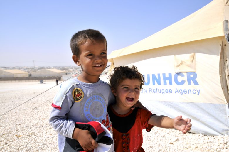Das Zaatari Flüchtlingslager in Jordanien beherbergt 80.000 syrische Flüchtlinge und ist damit mittlerweilse die viertgrößte Stadt Jordaniens © Foreign and Commonwealth Office