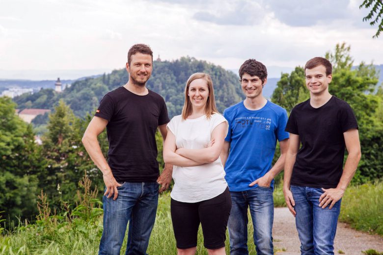  Teamfoto Jasper Ettema, Doris Gaal, Jürgen Rack, Markus Plass © Schubidu quartet