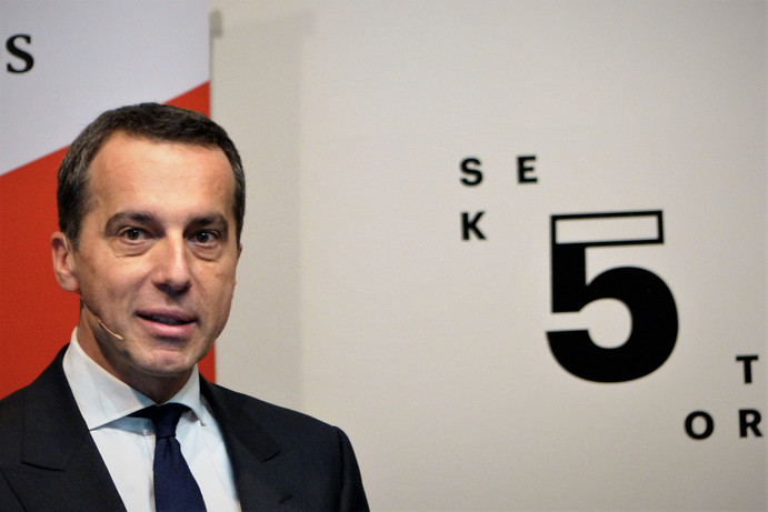 Bundeskanzler Christian Kern fühlte sich sichtlich wohl unter den Jungunternehmern. © Stefan Mey