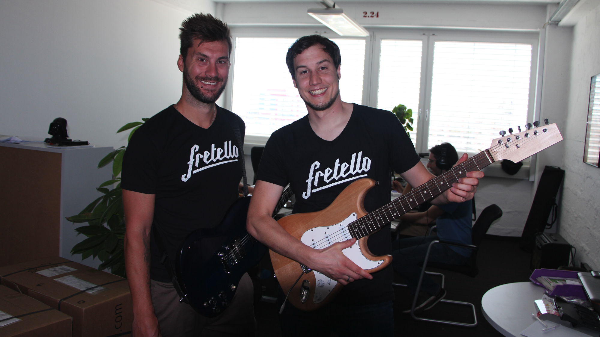 Florian Lettner (CEO) and Wolfgang Damm (CTO) vom Linzer Startup Fretello. @ Jakob Steinschaden