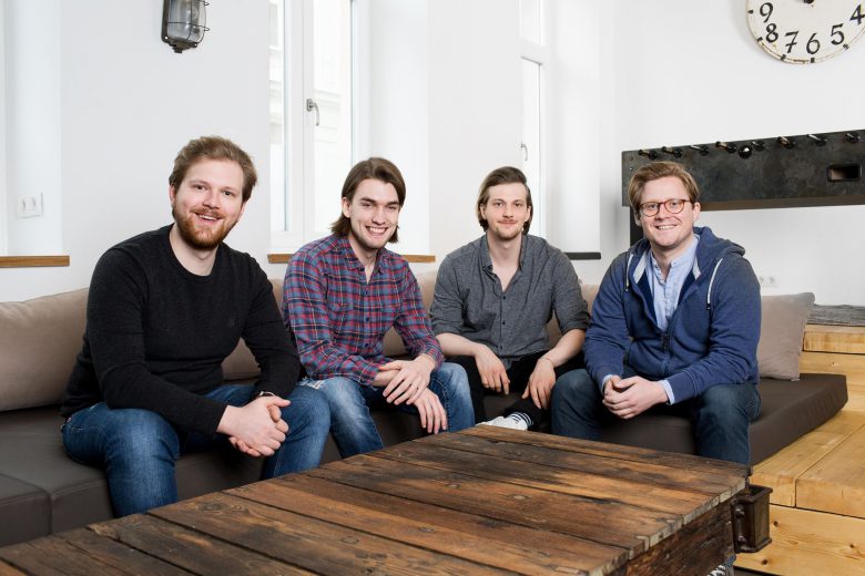 Die Gustav-Gründer Benjamin Bartakovics (CFO), Jan Jedlinski (CEO), Daniel Bartakovics (CPO) und Michael Ströck (CTO). © Gustav