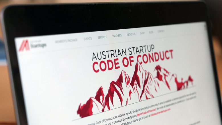 Webseite des Code of Conduct der österreichischen Startup-Szene. © Jakob Steinschaden