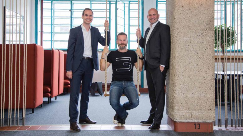 Markus Arzt (Brandl & Talos), Bernhard Lehner (startup300) und Roman Rericha (Brandl & Talos). © Roland Pelzl/factory300