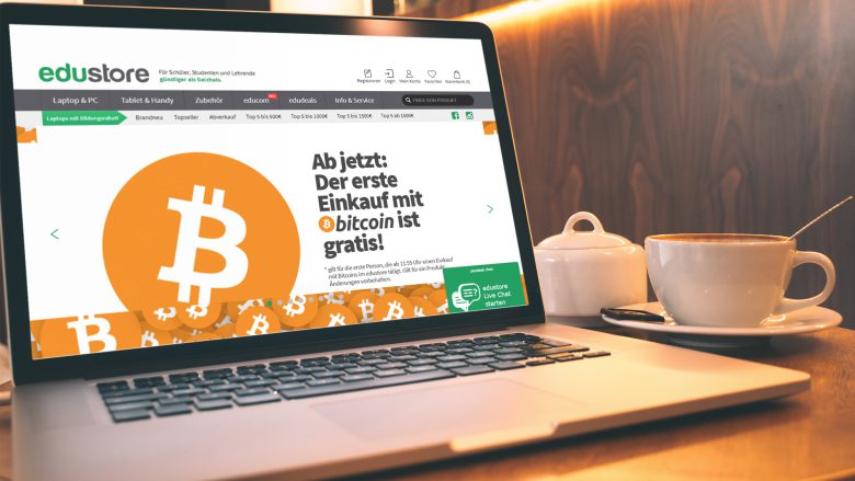 Auf www.edustore.at kann ab sofort in Bitcoin bezahlt werden. © edustore