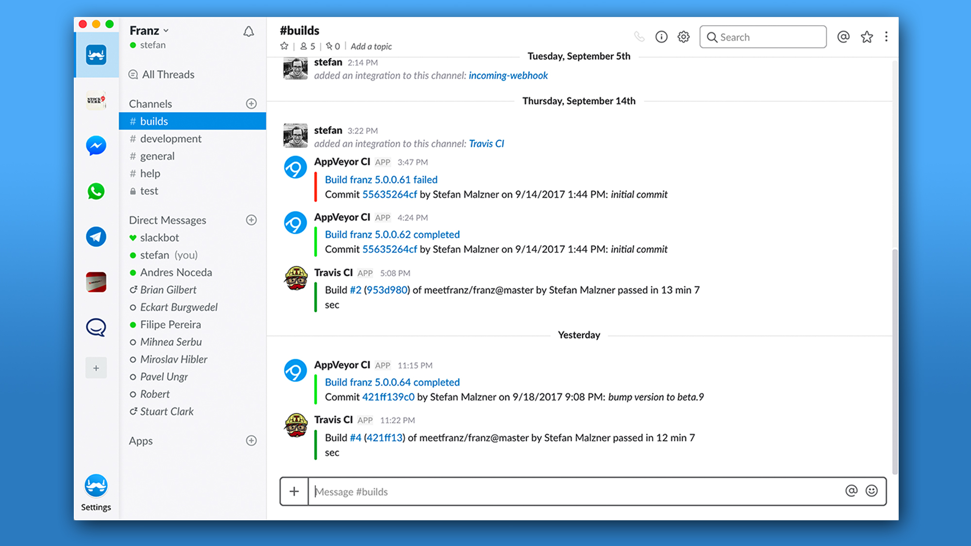 Franz: Wiener Messaging-Software für WhatsApp und Co. bekommt  kostenpflichtige Premium-Funktionen