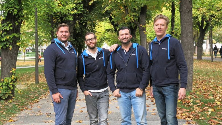 Günther Strenn (CEO), Martin Pauer (CDO), Gregor Weihs (COO) und Klaus Furtmüller (CTO) von JobRocker. © JobRocker