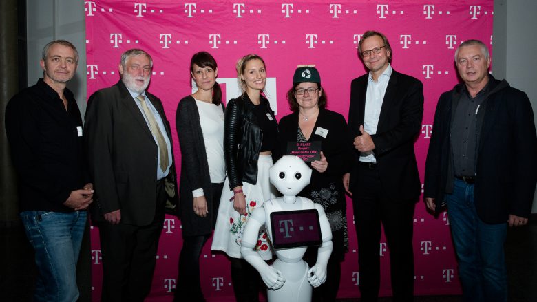 Das Projekt "Mobil Gutes TUN für Obdachlose" bei der Preisvergabe. © T-Mobile Austria