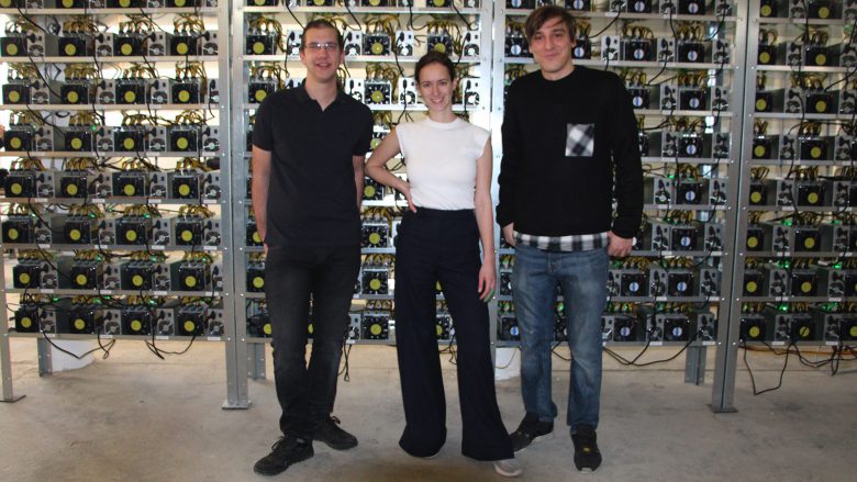 Christian Vogl, Nadine Damblon und Sebastian Kastner von HydroMiner. © Jakob Steinschaden