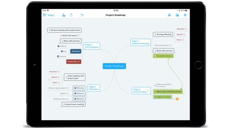 MindMeister am iPad. © MeisterLabs