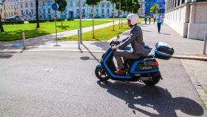 goUrban-Elektromoped unterwegs. © goUrban