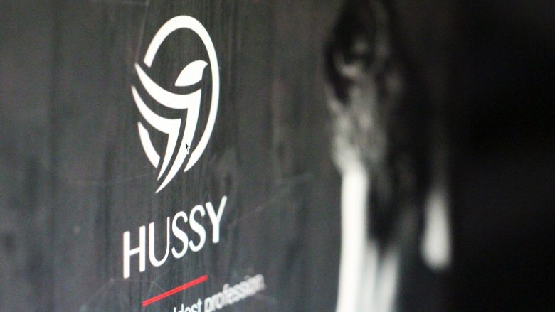 Hussy.io zeigt Logo des Projekts und halbnackte Frau. © Jakob Steinschaden