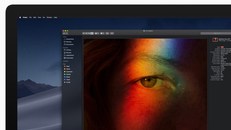 Der "Dark Mode" von macOS Mojave. © Apple