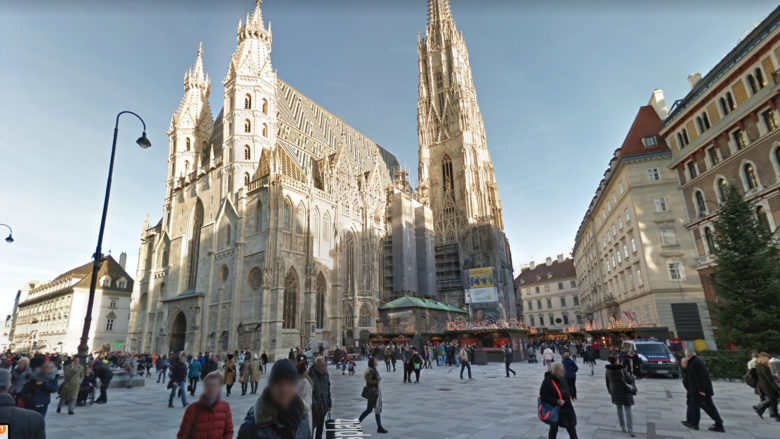 Google Street View am Stephansplatz in Wien. © Google
