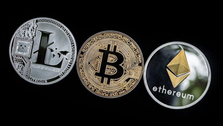 Litecoin, Bitcoin, Ethereum. © Pixabay