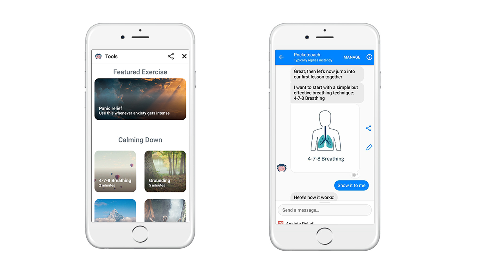 Pocketcoach ist ein Psychotherapie-Chatbot © Pocketcoach