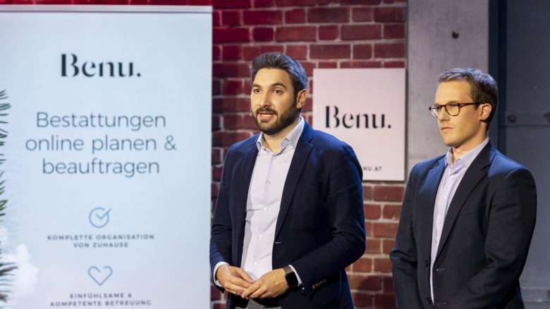 Benu im Pitch bei "2 Minuten 2 Millionen" © Gerry Frank