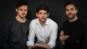 Lukas Binder (COO), Gregor Wallner (CEO), und Kevin Bachmann (CTO) von Jingle. © Squad Media