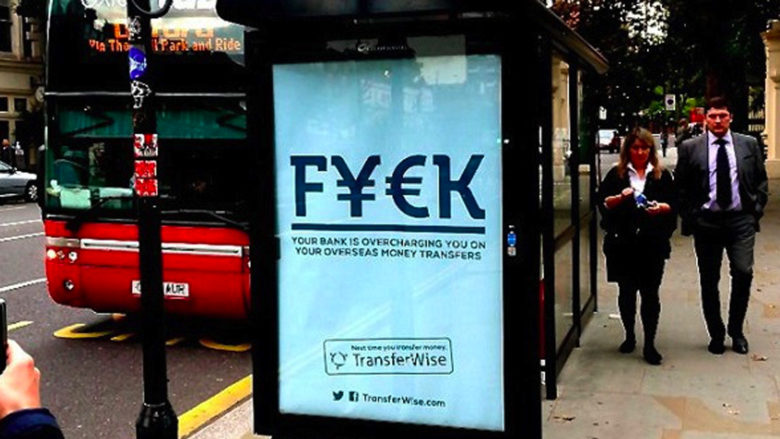 Werbekampagne von TransferWise. © TransferWise