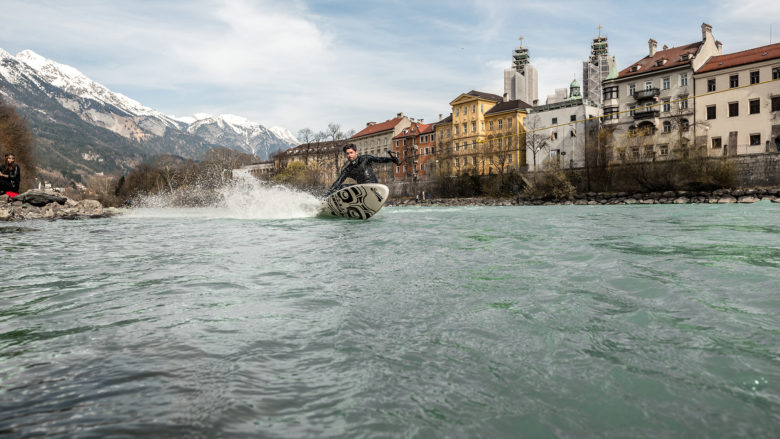 Up Stream Surfing in Innsbruck. © Chris Riefenberg
