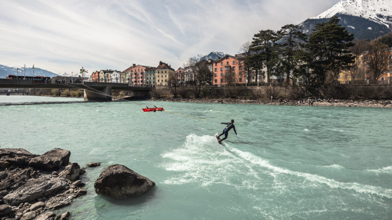 Up Stream Surfing in Innsbruck. © Chris Riefenberg