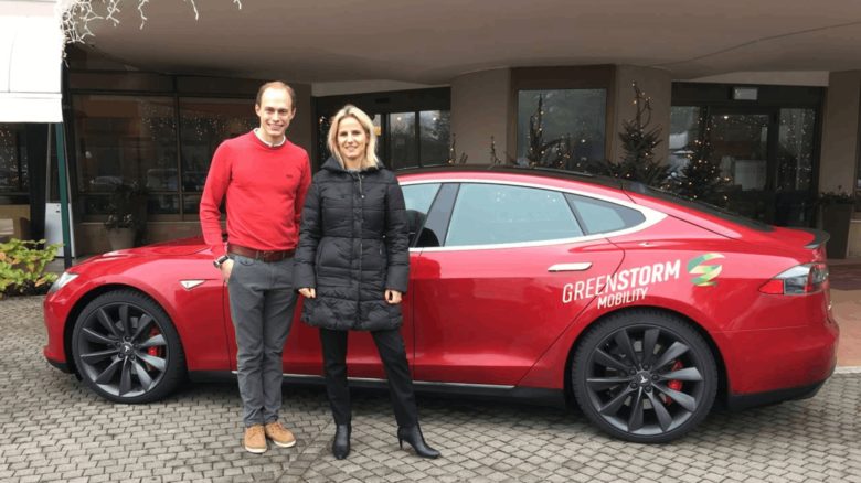 Philipp Zimmermann von Greenstorm mit Patricia Gruber vom Hotel Esplanade Tergesteo in Montegrotto, Italien © Greenstorm