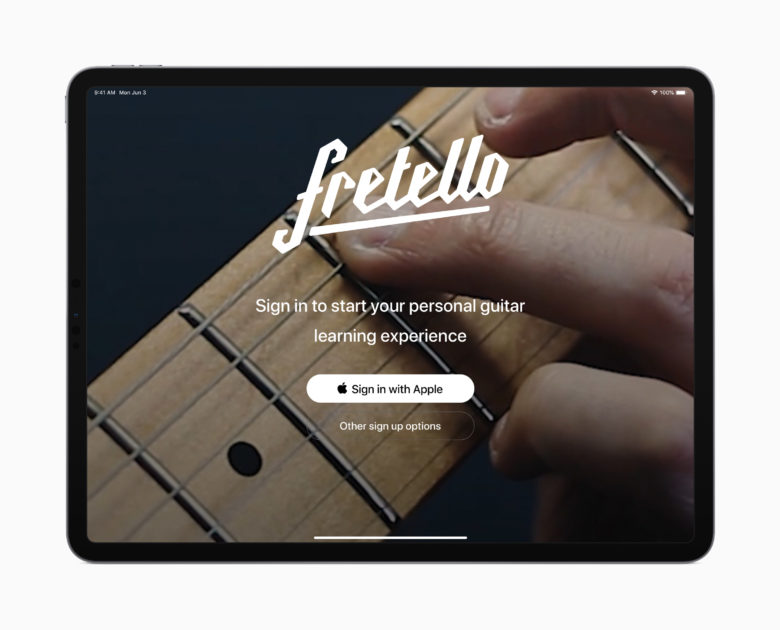 Fretello am iPad. © Apple