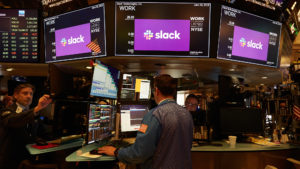 Slack an der New Yorker Börse. © Slack