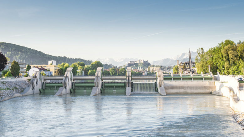 Das Kraftwerk an der Sohlstufe Lehen © salzburg AG