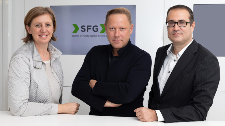 Wirtschaftslandesrätin Barbara Eibinger-Miedl, Business Angel Herbert Gartner und SFG-Geschäftsführer Christoph Ludwig. © Harry Schiffer