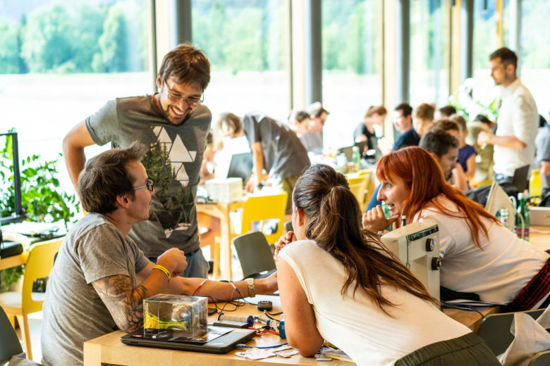 Umma Hüsla Hackathon 2019 mit 200 Teilnehmern und Teilnehmerinnen in Vandans. © Fabrizio Prizzi