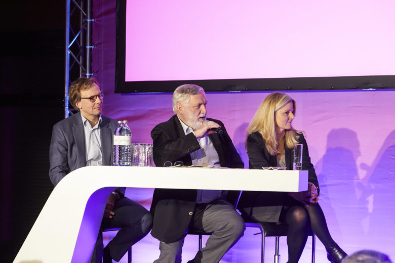 Jury-Mitglieder Andreas Bierwirth (Magenta Telekom), Franz Fischler und Sasha Walleczek. © Magenta Telekom/Katharina Stögmüller