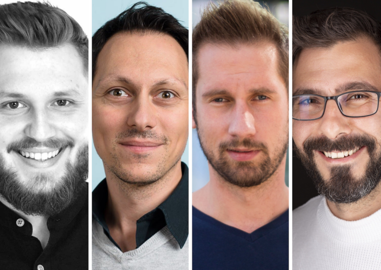 Adrian Zettl, Michael Ionita, Daniel Horak und Can Ertugrul. © AustrianStartups