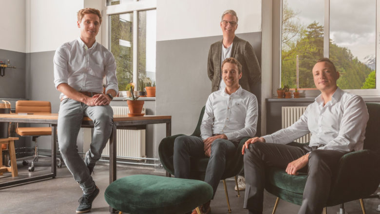 Bernhard Fercher (CTO), Andreas Berger (CTO), Walter Ischia (CFO) und Sebastian Scheler (CEO) von Innerspace. © Innerspace