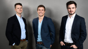 Christoph Zhu, Christopher Fuchs und Markus Bernhart von ready2order. © ready2order