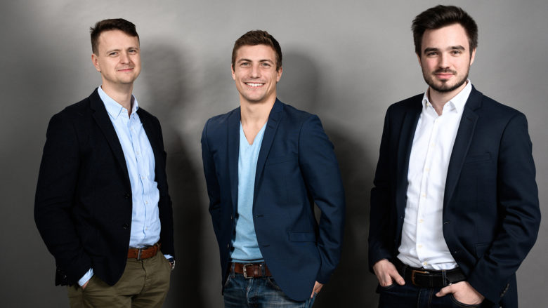 Christoph Zhu, Christopher Fuchs und Markus Bernhart von ready2order. © ready2order