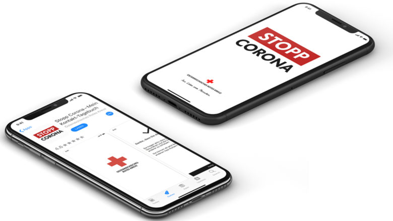Die Stopp-Corona-App des Roten Kreuzes. © Rotes Kreuz