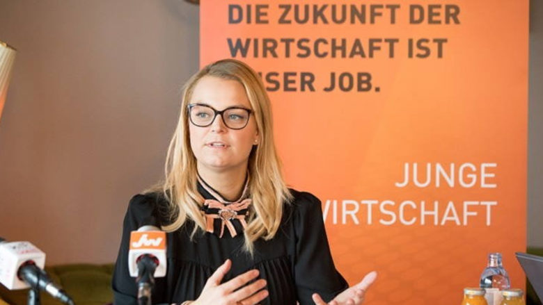 Christiane Holzinger, Bundesvorsitzende der Jungen Wirtschaft (JW). © Junge Wirtschaft