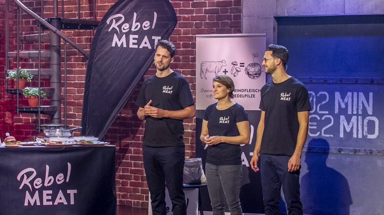 Das Team von Rebel Meat bei "2 Minuten 2 Millionen" © Puls 4/Gerry Frank