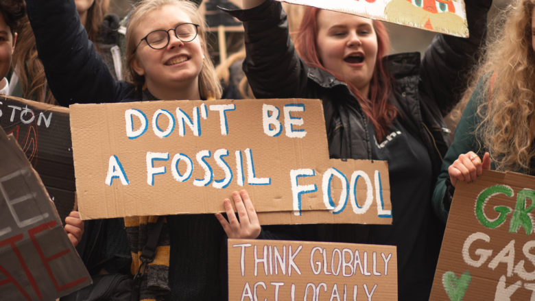 "Don't be a fossil fool." © Callum Shaw on Unsplash