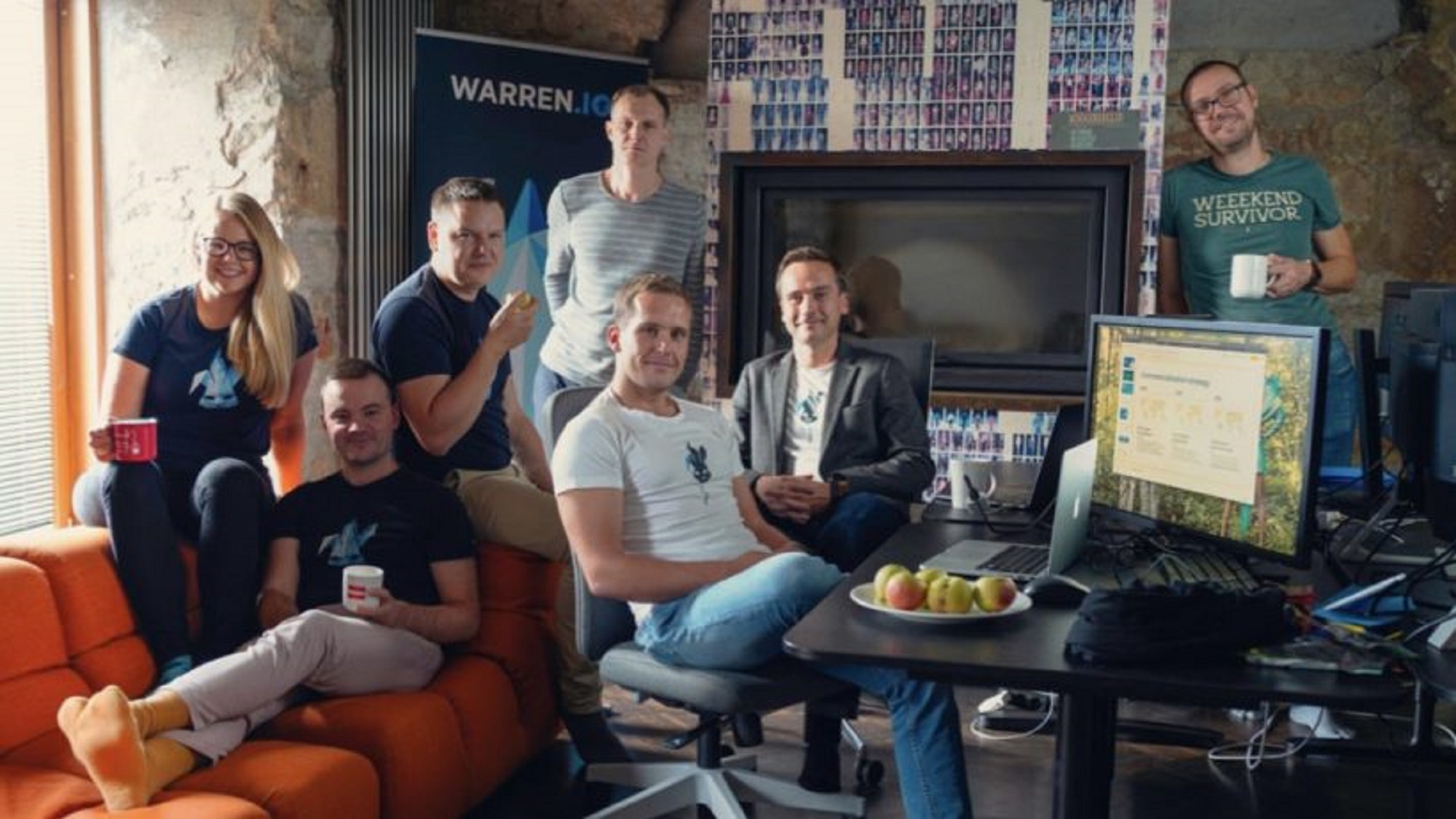 The Warren team. Company co-founder and CEO Tarmo Tael second from the right. © Warren