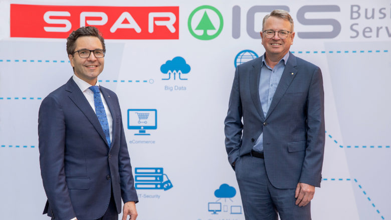 Spar-Vorstand Markus Kaser und Spar ICS-Geschäftsführer Andreas Kranabitl © SPAR/evatrifft